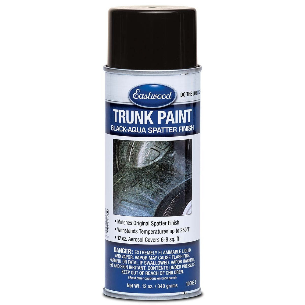 Eastwood Trunk Paint Black/Aqua Spatter Finish