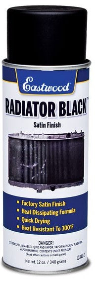 New Eastwood Radiator Black Spray Paint Satin Finish, 12oz Spray